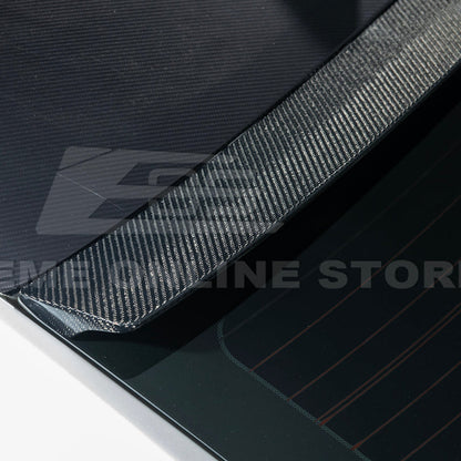 2013-19 Cadillac ATS ATS-V Coupe Carbon Fiber Rear Roof Top Window Spoiler image 12