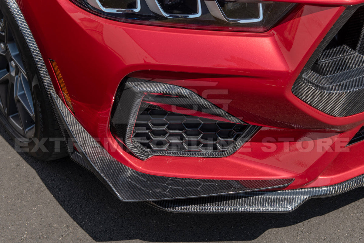 2024+ Ford Mustang GT DRY CARBON FIBER Front Side Grille image 6
