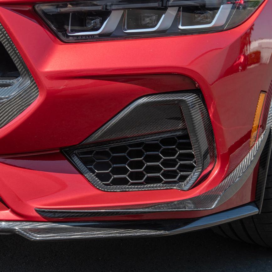 2024+ Ford Mustang GT DRY CARBON FIBER Front Side Grille image 2