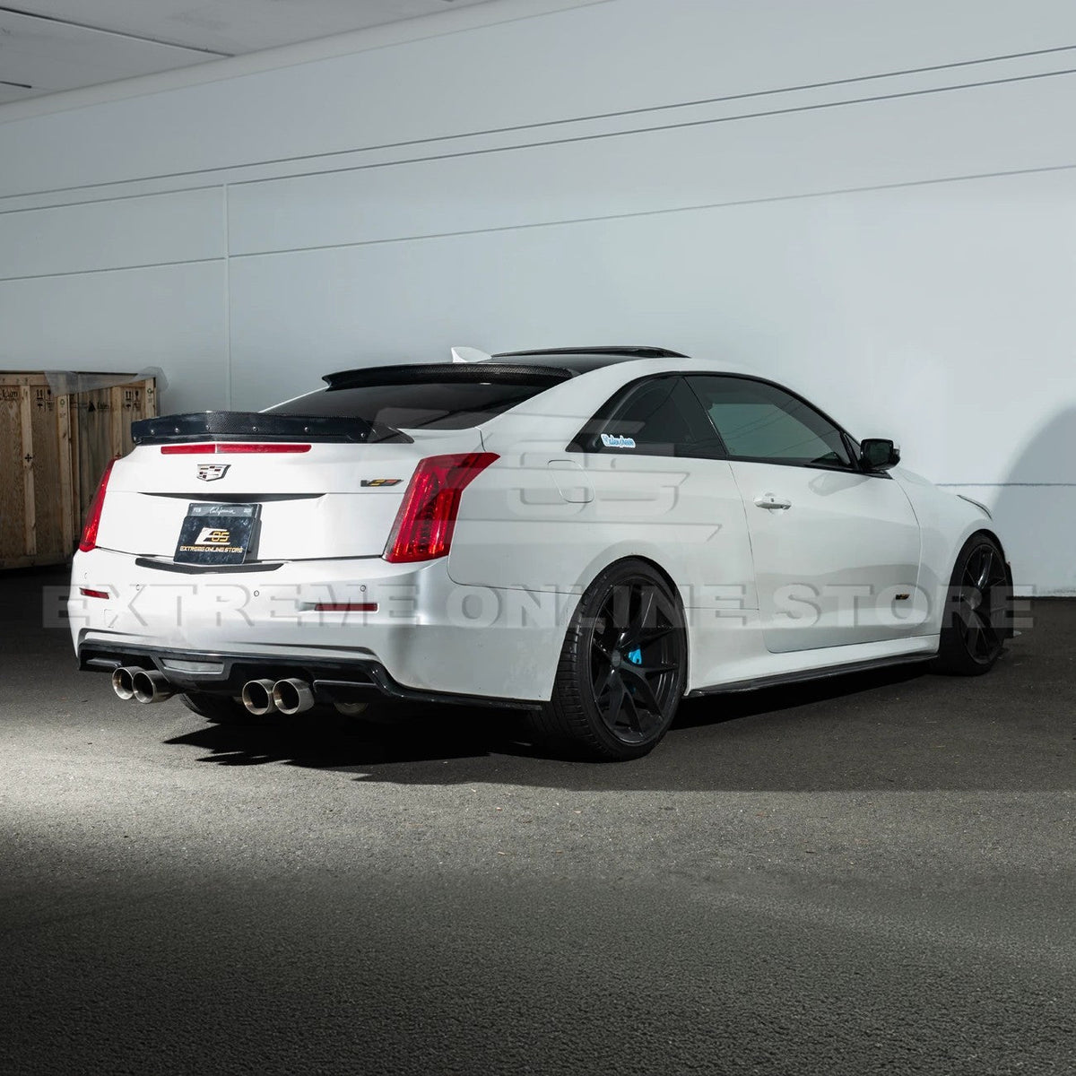 2013-19 Cadillac ATS ATS-V Coupe Carbon Fiber Rear Roof Top Window Spoiler image 6