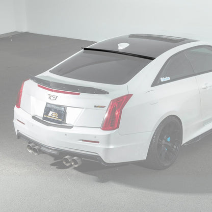 2013-19 Cadillac ATS ATS-V Coupe Carbon Fiber Rear Roof Top Window Spoiler image 1
