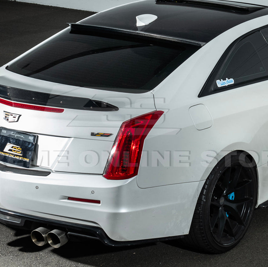 2013-19 Cadillac ATS ATS-V Coupe Carbon Fiber Rear Roof Top Window Spoiler image 7
