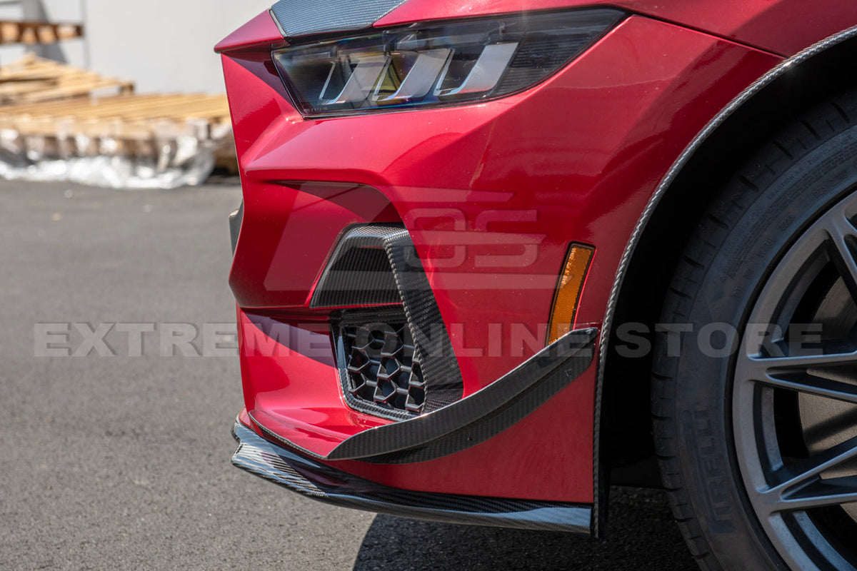 2024+ Ford Mustang GT DRY CARBON FIBER Front Side Grille image 5