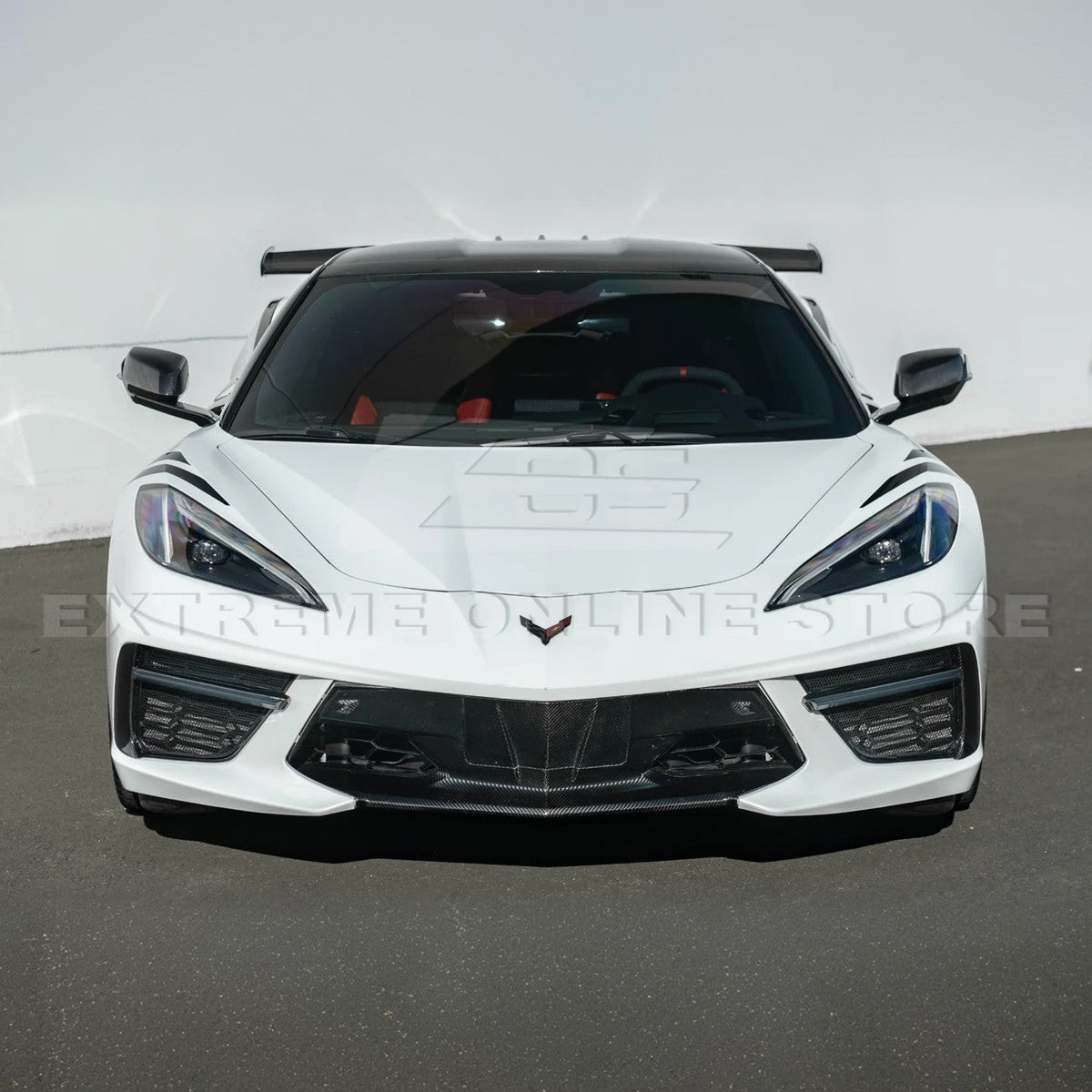2020-Up Corvette C8 DRY CARBON FIBER Sequential LED DRL Light Bar Bezel Insert image 6
