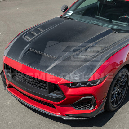 2024-Up Ford Mustang Front Bumper Hood Vented Cover image 4