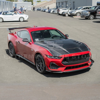 2024-Up Ford Mustang Front Bumper Hood Vented Cover image 7