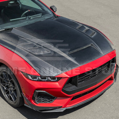 2024-Up Ford Mustang Front Bumper Hood Vented Cover image 8