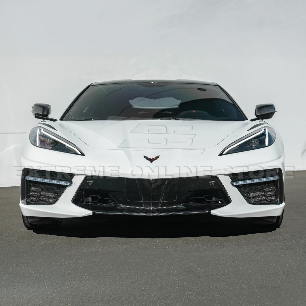 2020-Up Corvette C8 DRY CARBON FIBER Sequential LED DRL Light Bar Bezel Insert image 5