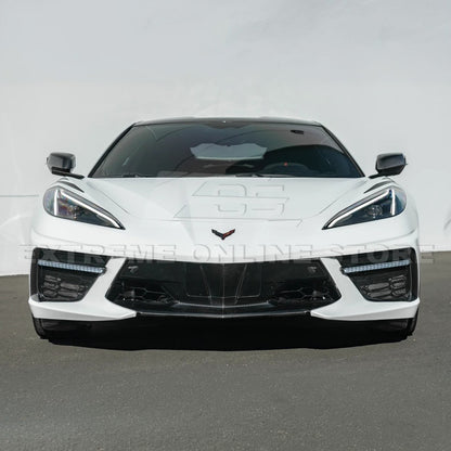 2020-Up Corvette C8 DRY CARBON FIBER Sequential LED DRL Light Bar Bezel Insert image 5