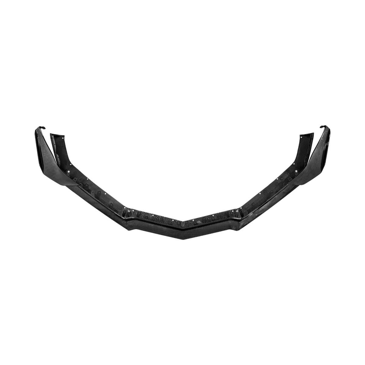 Corvette C8 Z06 | Z07 DRY Carbon Fiber Front Splitter & No Drill Canards image 12