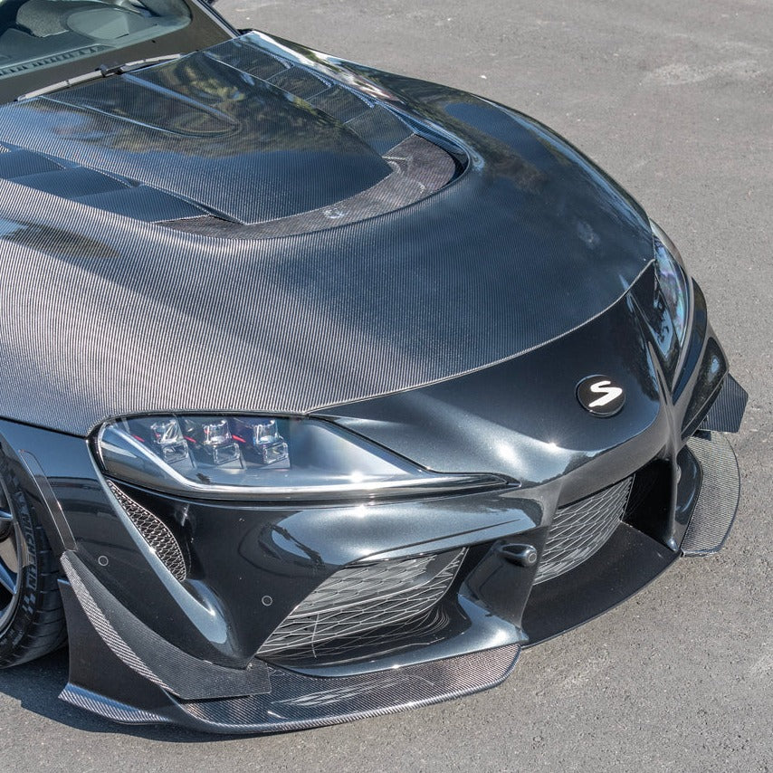 2020-Up Toyota Supra A91 CF Front Splitter Lip image 1
