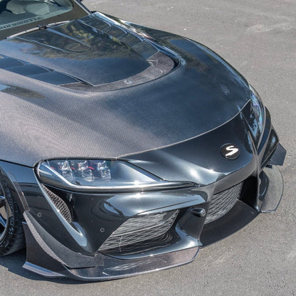 2020-Up Toyota Supra A91 CF Front Splitter Lip image 1