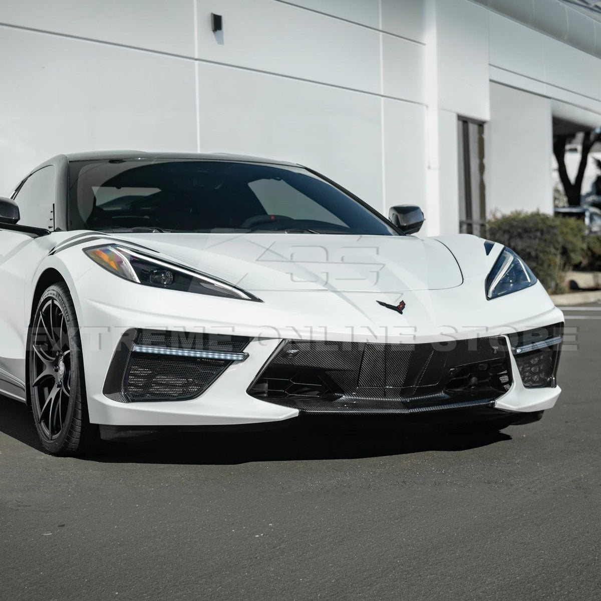 2020-Up Corvette C8 DRY CARBON FIBER Sequential LED DRL Light Bar Bezel Insert image 7
