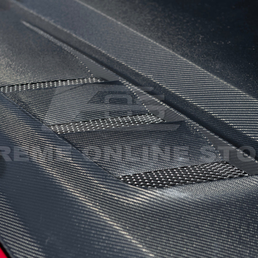 2024-Up Ford Mustang Front Bumper Hood Vented Cover image 14