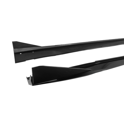 2010-2015 Camaro LT LS SS Performance Track GLOSSY BLACK Side Skirts Rocker Panel image 23