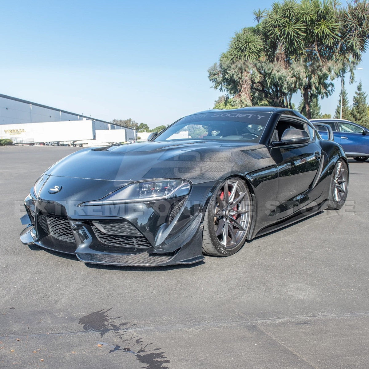 2020-Up Toyota Supra A91 CF Front Splitter Lip image 4