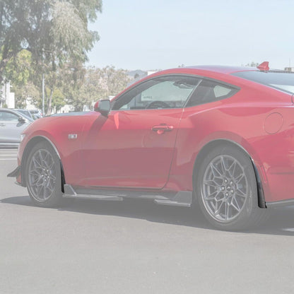 2024-Up Ford Mustang Carbon Fiber Performance XL Extended Front & Rear Mud Flap Splash Guards image 1