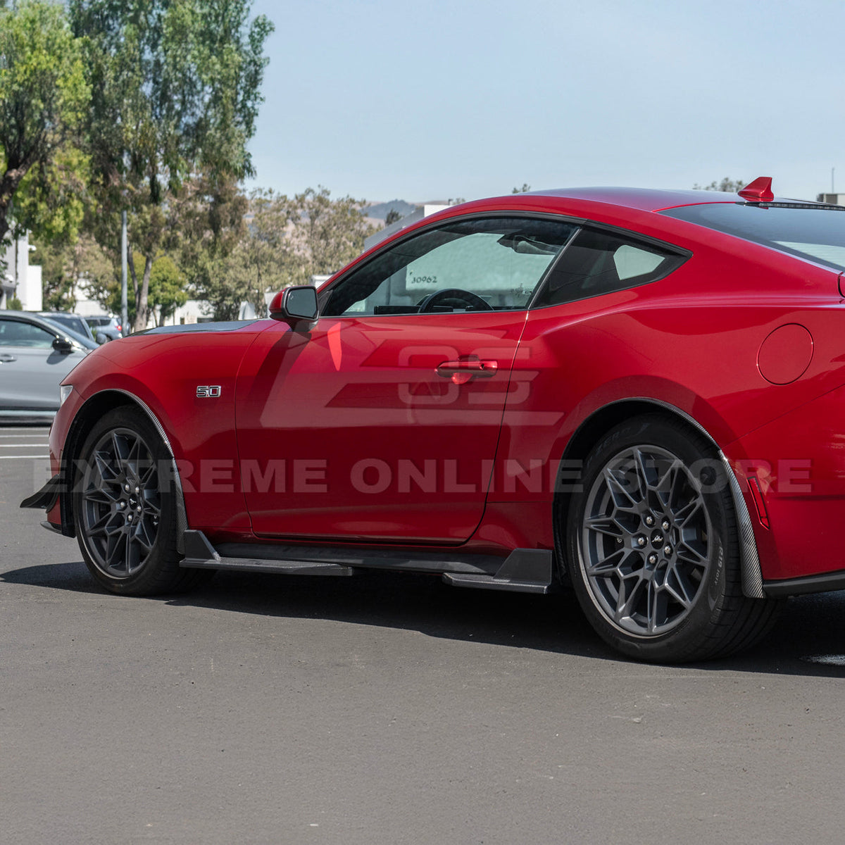2024+ Ford Mustang DRY CARBON FIBER Fender Flares Mud Flap image 46