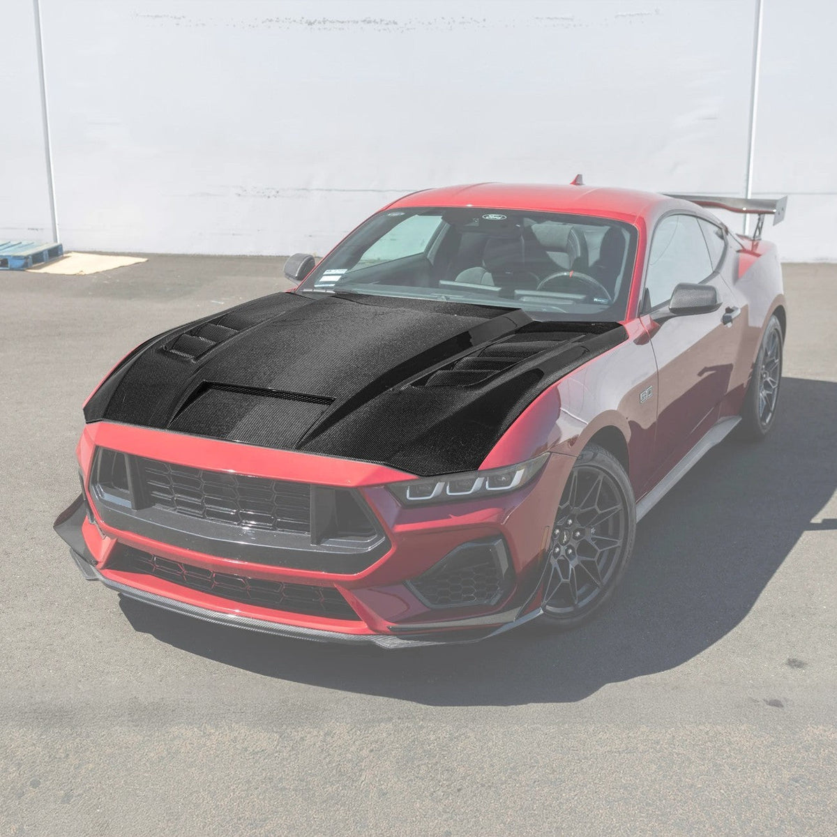 2024-Up Ford Mustang Front Bumper Hood Vented Cover image 2
