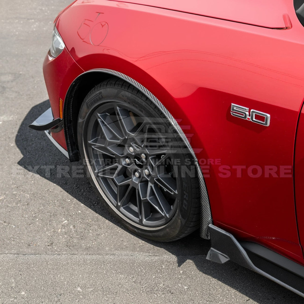 2024+ Ford Mustang Dry Carbon Fiber Mud Flap image 10