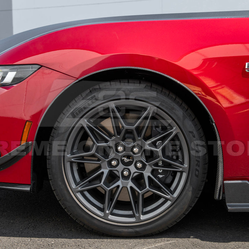 2024+ Ford Mustang DRY CARBON FIBER Fender Flares Mud Flap image 13