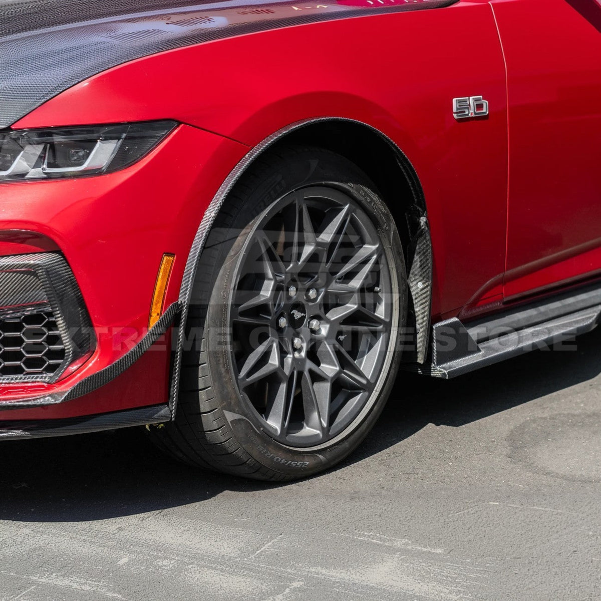 2024+ Ford Mustang Dry Carbon Fiber Mud Flap image 12