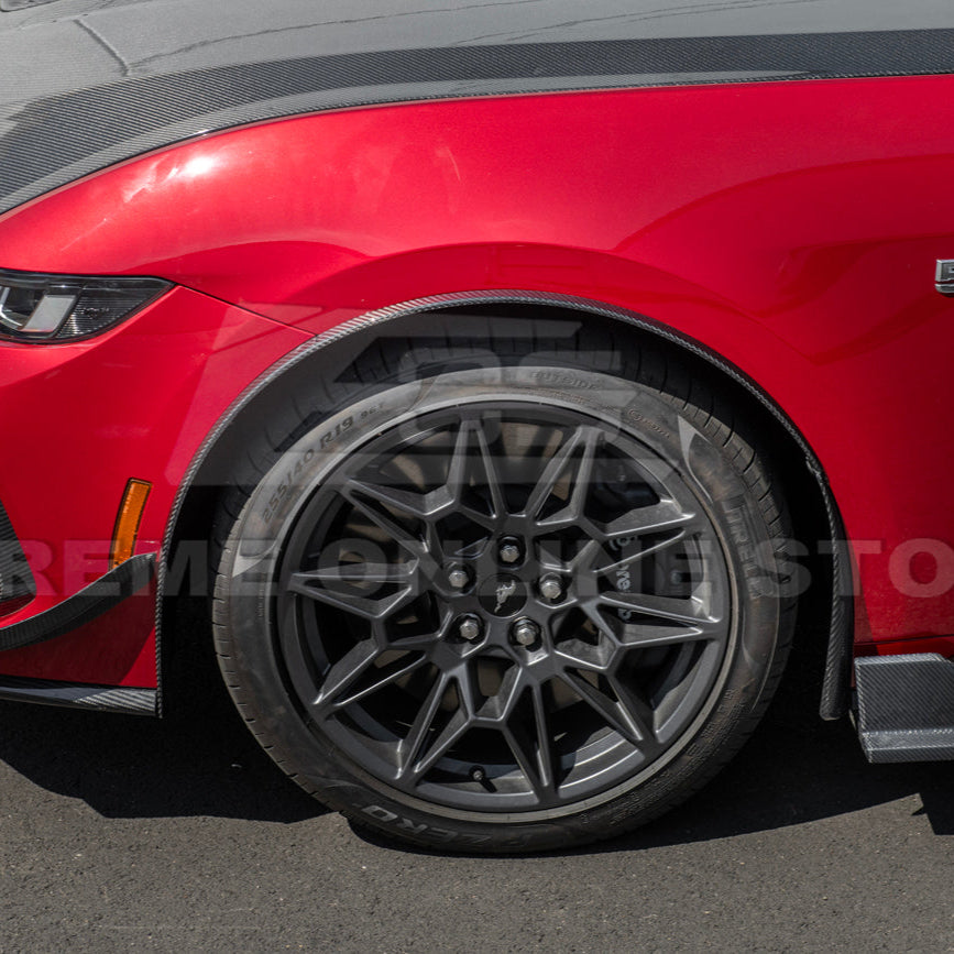 2024+ Ford Mustang DRY CARBON FIBER Fender Flares Mud Flap image 15