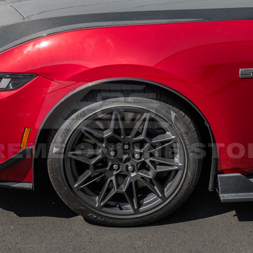 2024+ Ford Mustang DRY CARBON FIBER Fender Flares Mud Flap image 50