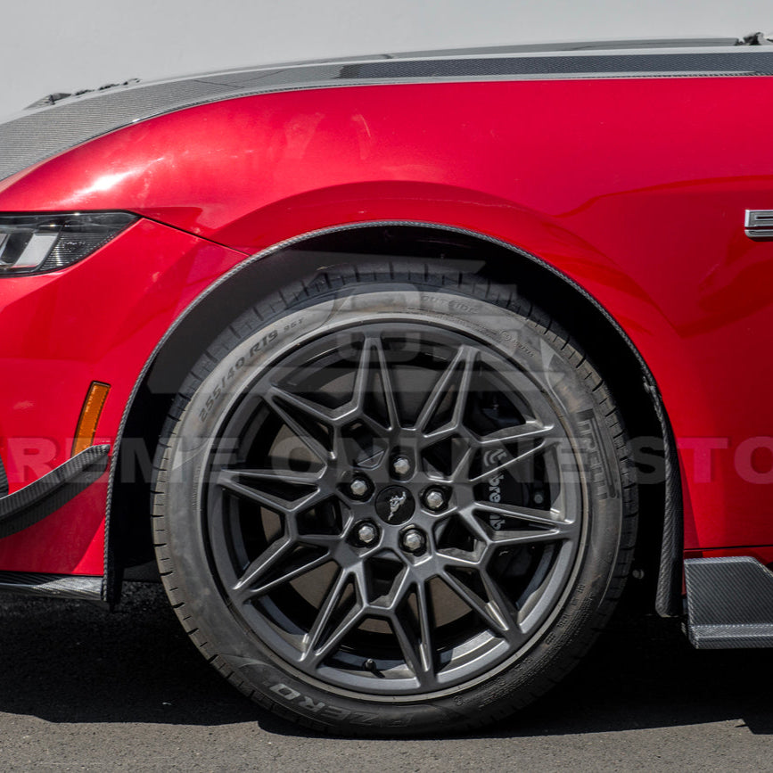 2024+ Ford Mustang DRY CARBON FIBER Fender Flares Mud Flap image 14