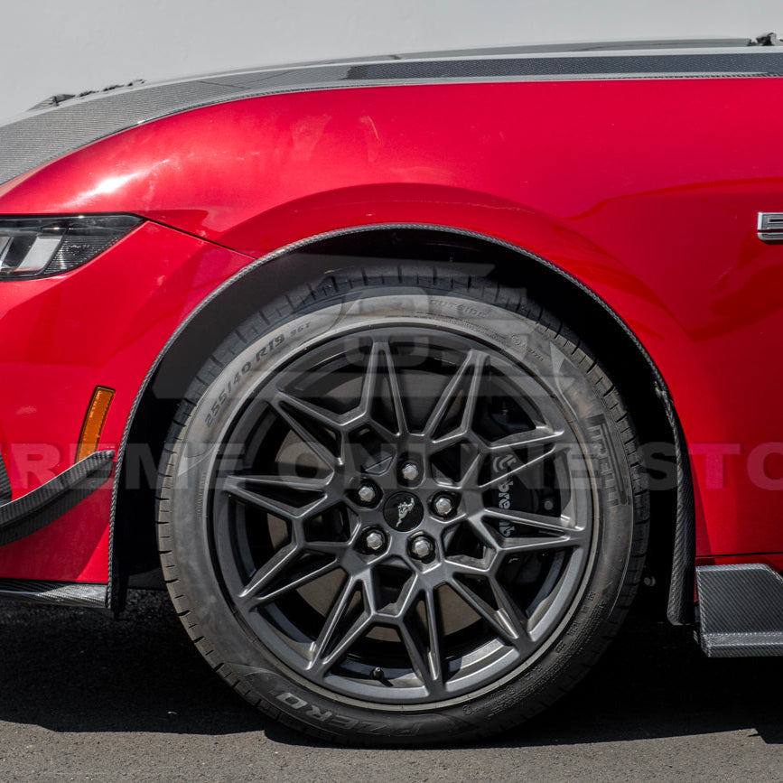 2024+ Ford Mustang DRY CARBON FIBER Fender Flares Mud Flap image 51