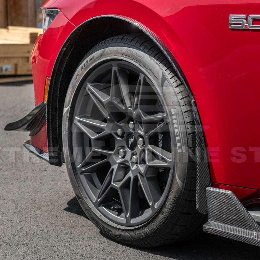 2024+ Ford Mustang DRY CARBON FIBER Fender Flares Mud Flap image 53
