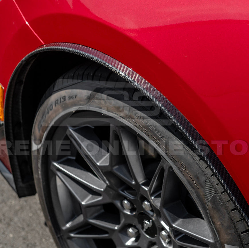2024-Up Ford Mustang S650 Dry CARBON FIBER Front Quarter Fender Flare Extension image 10
