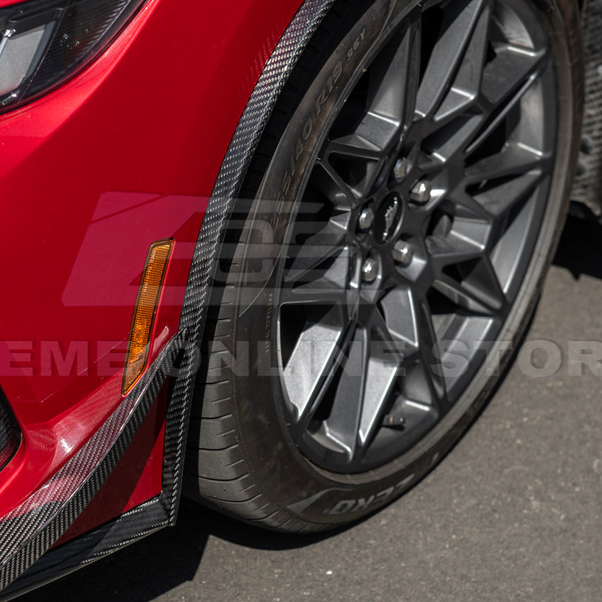 2024-Up Ford Mustang S650 Dry CARBON FIBER Front Quarter Fender Flare Extension image 11