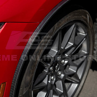 2024-Up Ford Mustang S650 Dry CARBON FIBER Front Quarter Fender Flare Extension image 12
