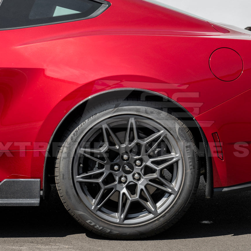 2024+ Ford Mustang DRY CARBON FIBER Fender Flares Mud Flap image 18