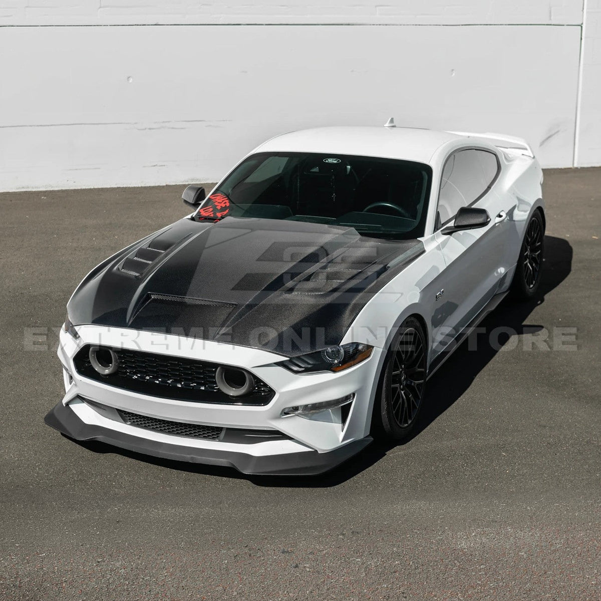 2018-23 Ford Mustang Terminator Style Front Vented Bumper Hood image 4
