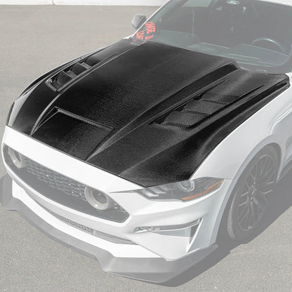 2018-23 Ford Mustang Terminator Style Front Vented Bumper Hood image 1