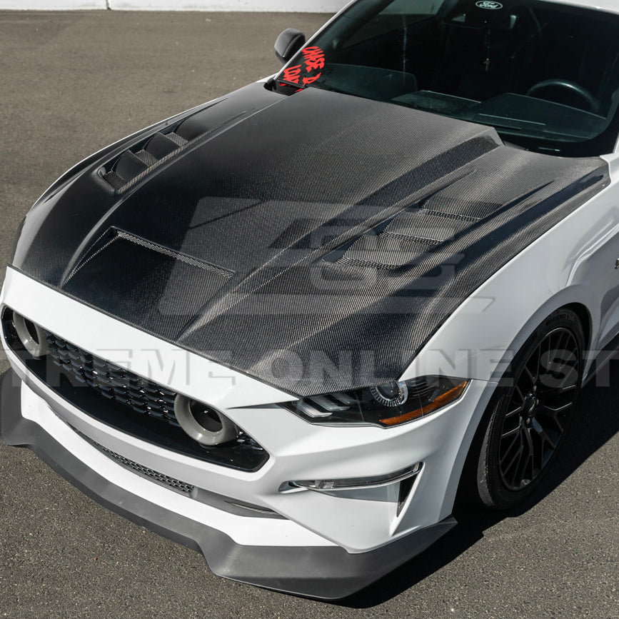 2018-23 Ford Mustang Terminator Style Front Vented Bumper Hood image 5