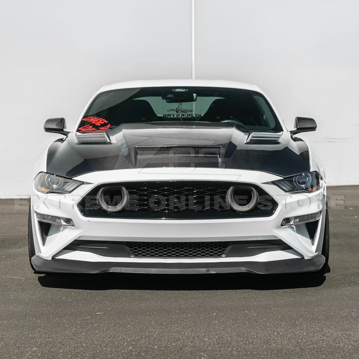 2018-23 Ford Mustang Terminator Style Front Vented Bumper Hood image 6