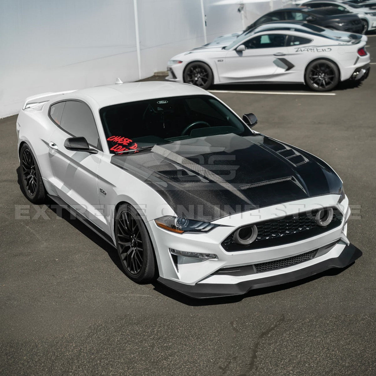 2018-23 Ford Mustang Terminator Style Front Vented Bumper Hood image 8