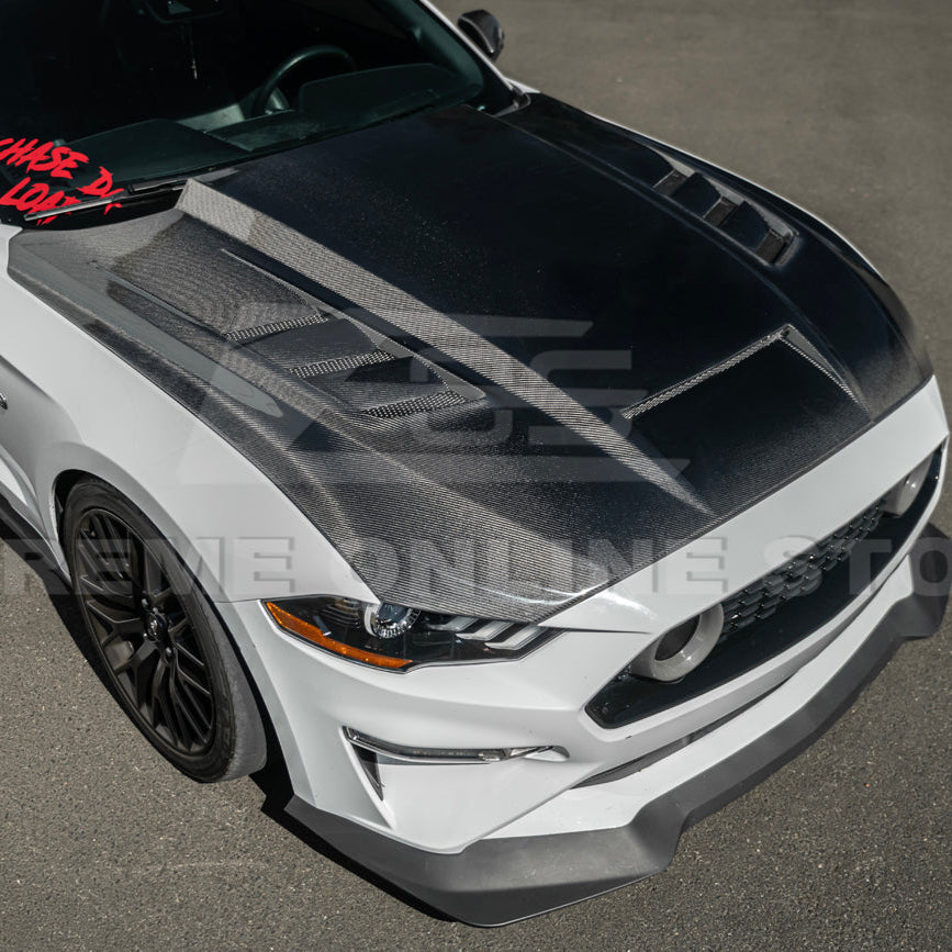 2018-23 Ford Mustang Terminator Style Front Vented Bumper Hood image 9
