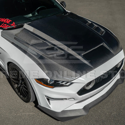 2018-23 Ford Mustang Terminator Style Front Vented Bumper Hood image 9