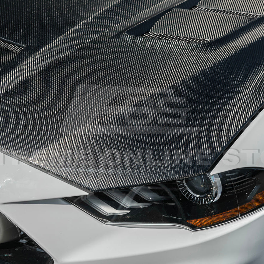 2018-23 Ford Mustang Terminator Style Front Vented Bumper Hood image 12