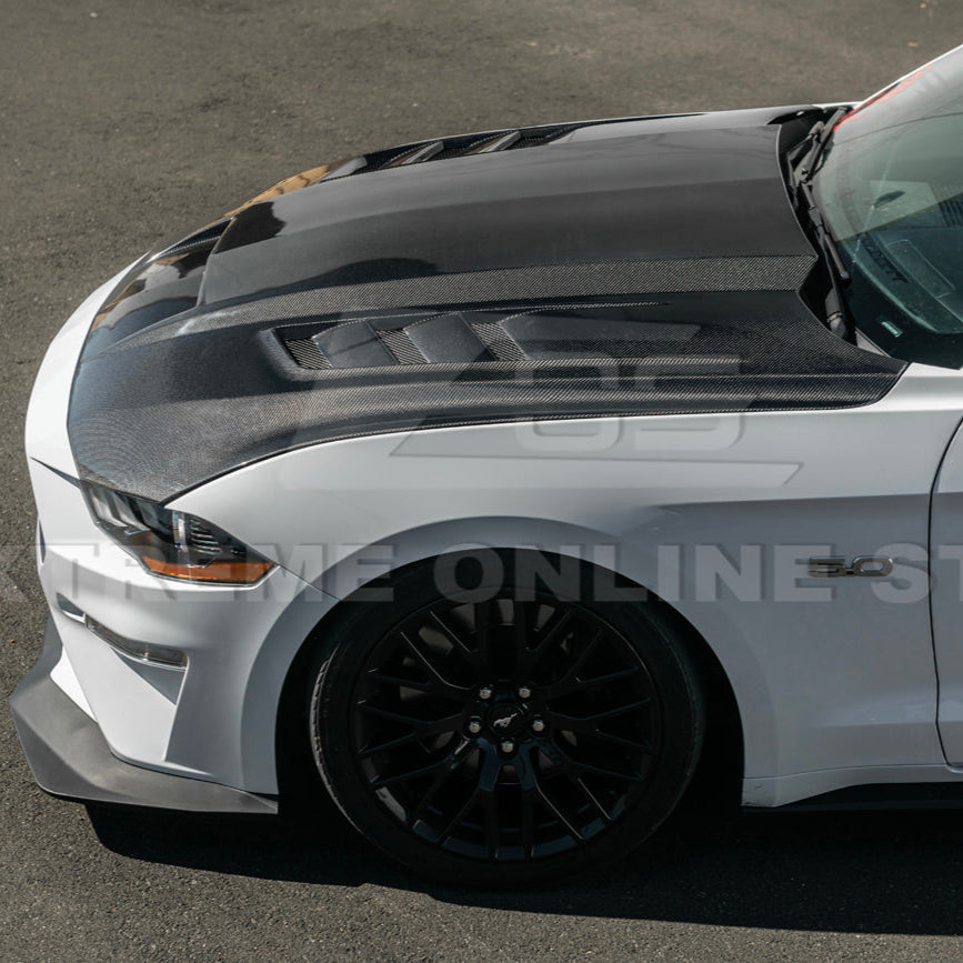 2018-23 Ford Mustang Terminator Style Front Vented Bumper Hood image 11