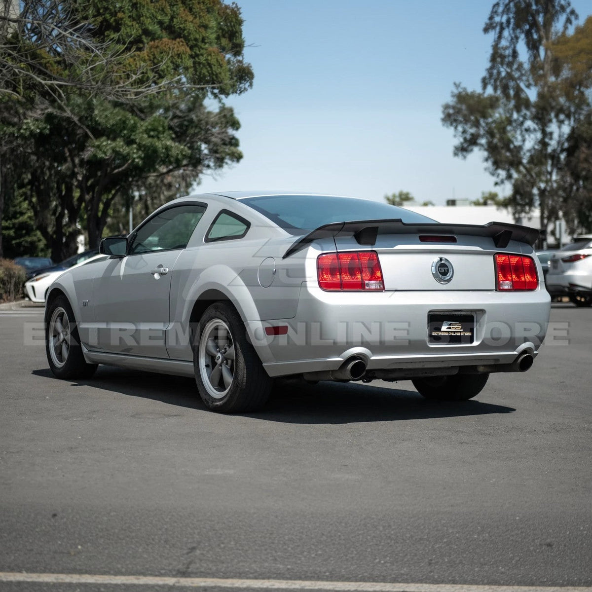 2005-09 Ford Mustang R Style Primer Black ABS Rear Trunk Wing Spoiler Lid Lip image 3