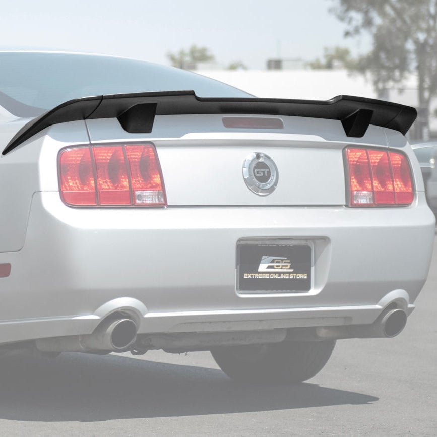 2005-09 Ford Mustang R Style Primer Black ABS Rear Trunk Wing Spoiler Lid Lip image 2