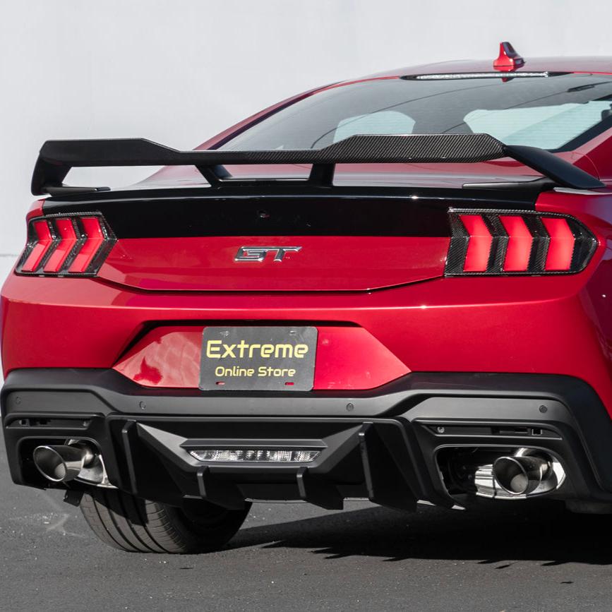 2024+ Ford Mustang Rear Bumper Diffuser Dual Tips image 2