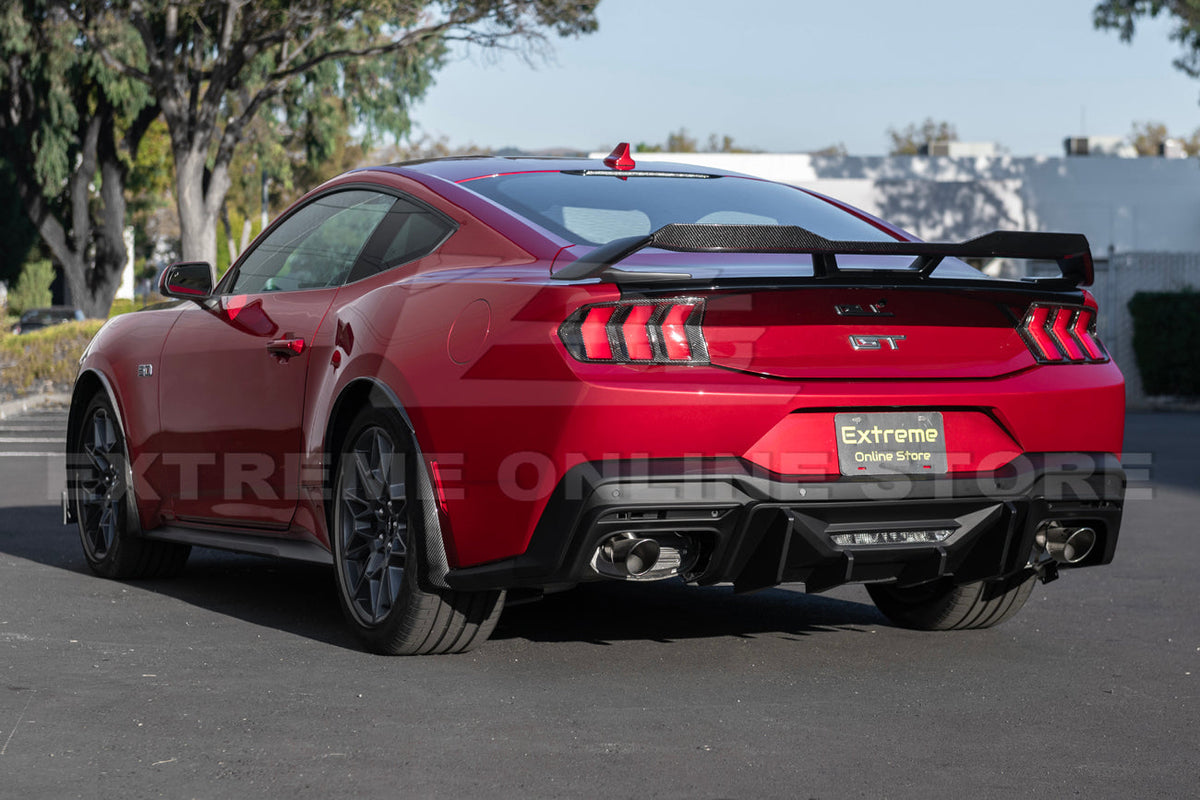 2024+ Ford Mustang Rear Bumper Diffuser Dual Tips image 4