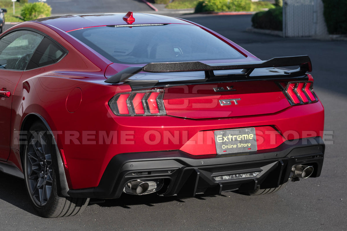 2024+ Ford Mustang Rear Bumper Diffuser Dual Tips image 5