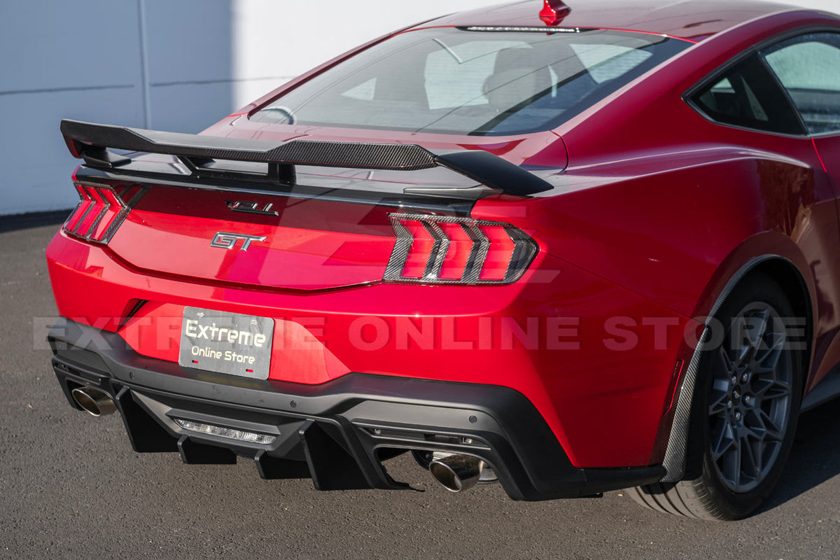 2024+ Ford Mustang Rear Bumper Diffuser Dual Tips image 6